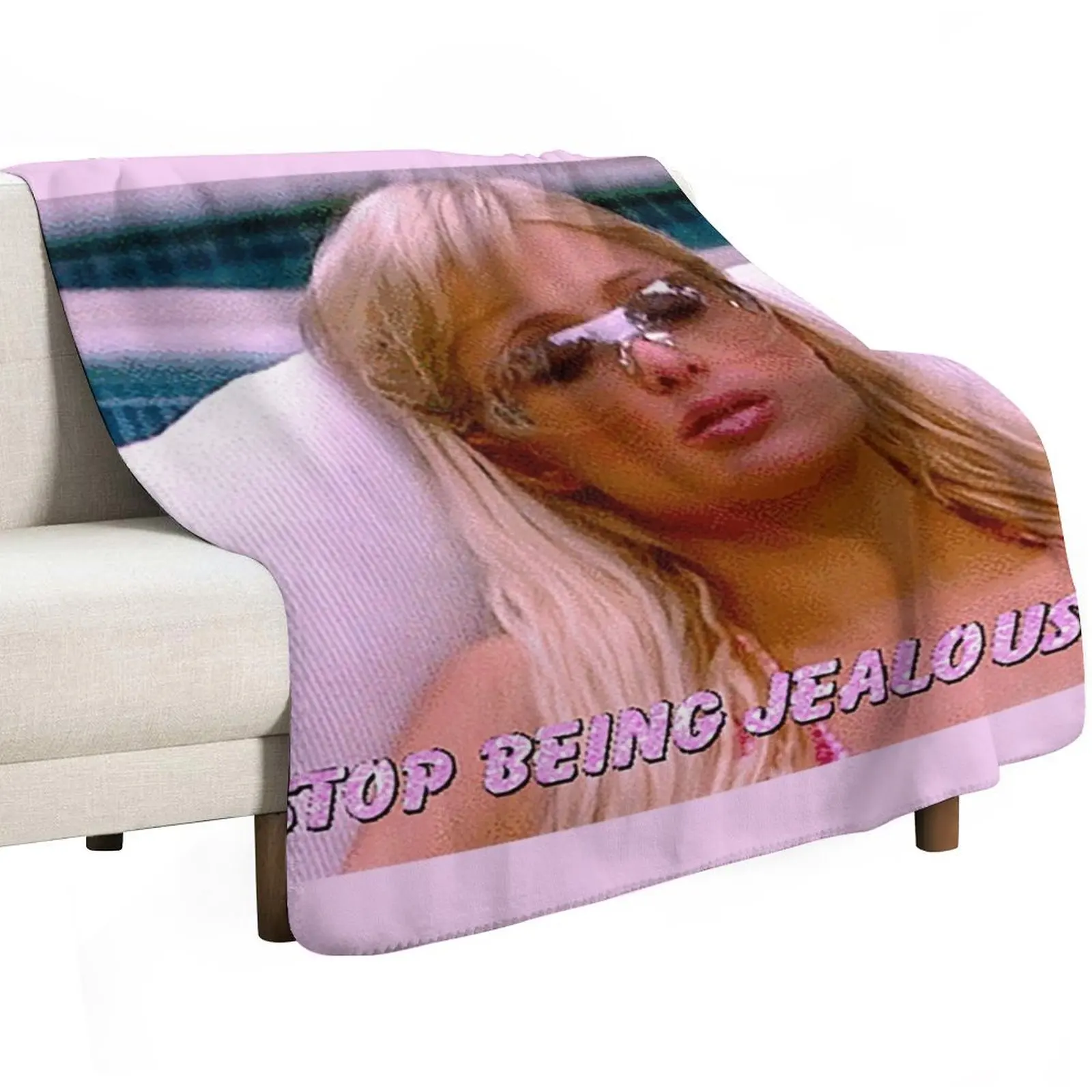 stop being jealous Throw Blanket Quilt Blankets For Bed Soft Big christmas decoration Single valentine gift ideas Blankets
