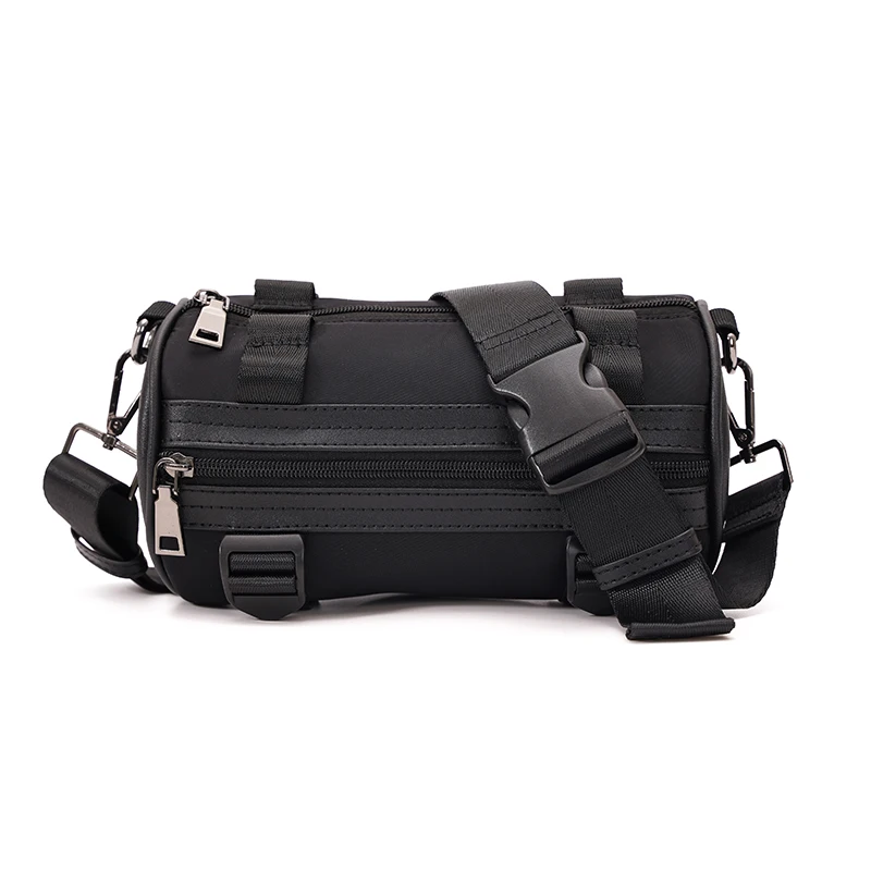 Bolsos de hombro cruzados para hombre, bandolera pequeña de Hip-hop, bolso cilíndrico a la moda, Bolso pequeño para mujer