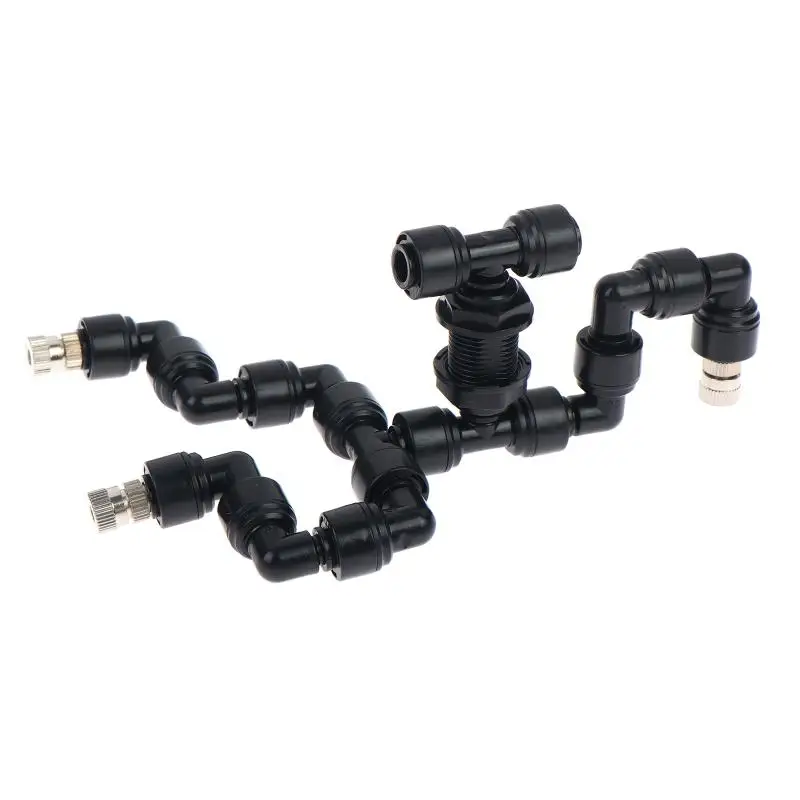 ~4 Head Garden Watering Reptile Fogger Mister With Quick Connecting Nozzle 0.3mm Connect With 6.35mm Pipe