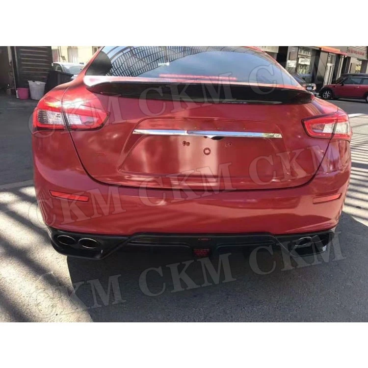 

CKMUUER Carbon Fiber Rear Bumper Lip Diffuser Spoiler Decoration for Maserati Ghibli 2014-2017 Car Styling Accessories Body Kits