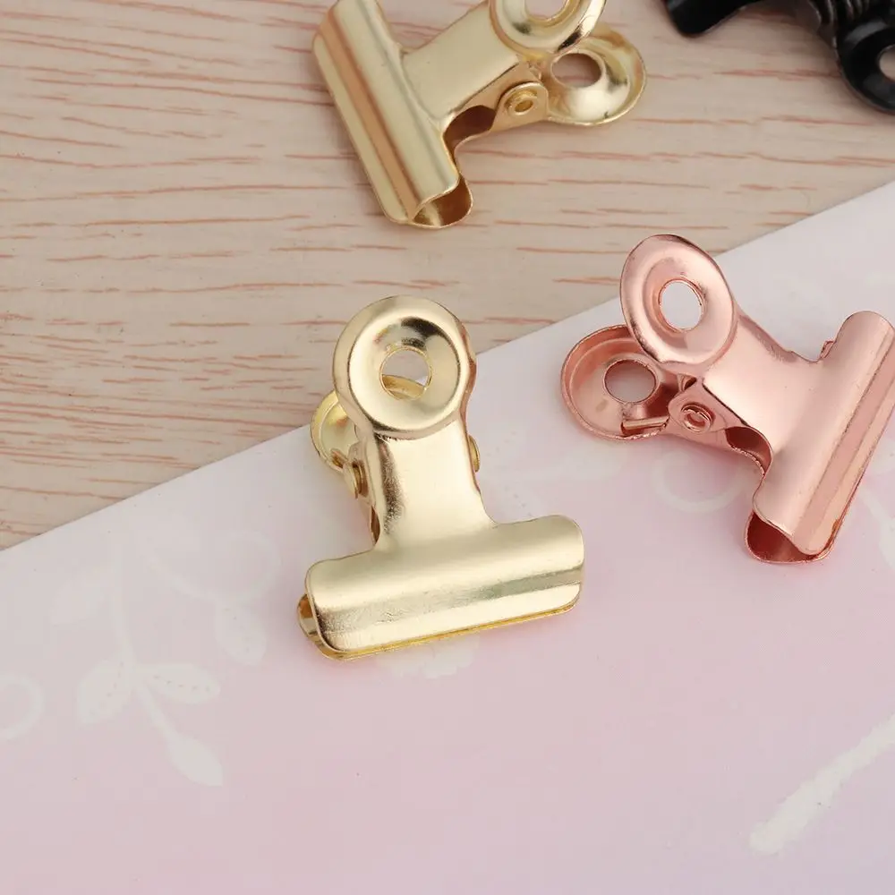 6PCS Calendar Kitchen Supplies Stainless Steel File Clamps Bag Clips Binder Clip Food Sealing