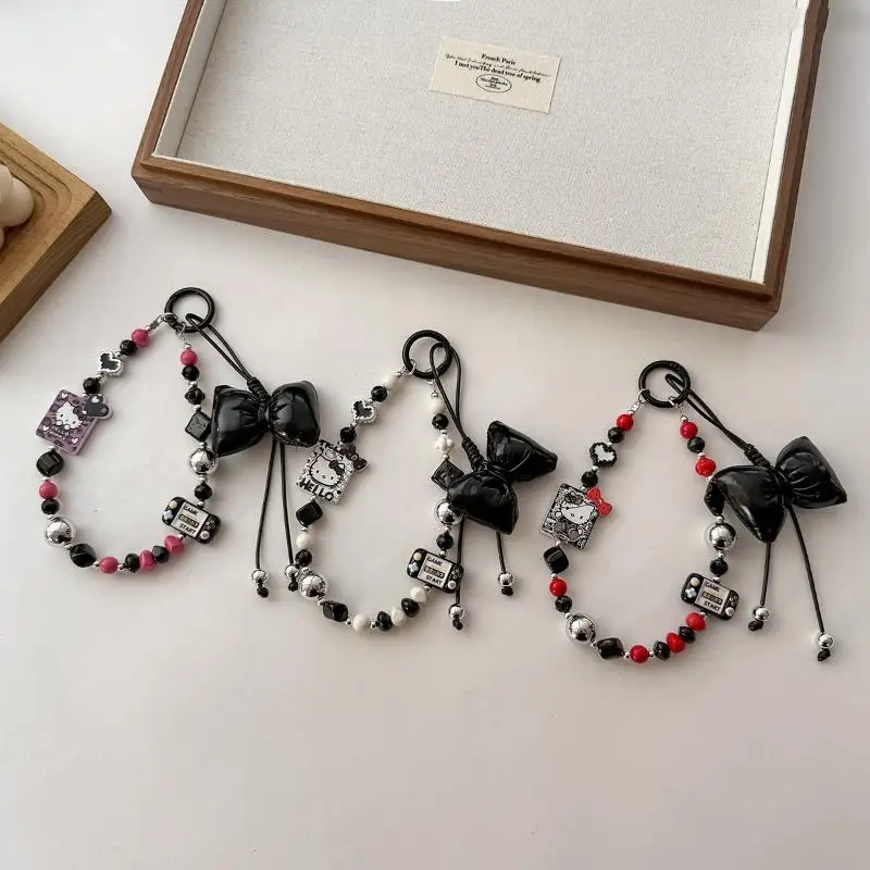 اليابانية سحر الراتنج الشوكولاته الفطر مرحبا كيتي سلاسل المفاتيح حقيبة قلادة Kawaii لطيف خمر مرحبا كيتي المفاتيح هدية #2