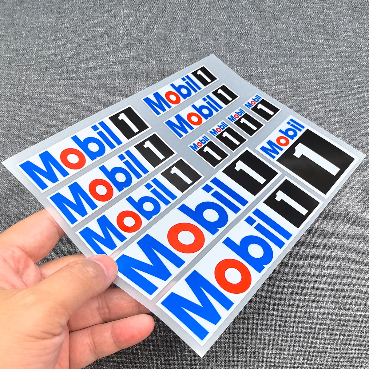 12 Stück Mobil 1 Aufkleber-Set, hochwertige bedruckte und geschnittene Aufkleber, Motorrad-Aufkleber – Detail 4