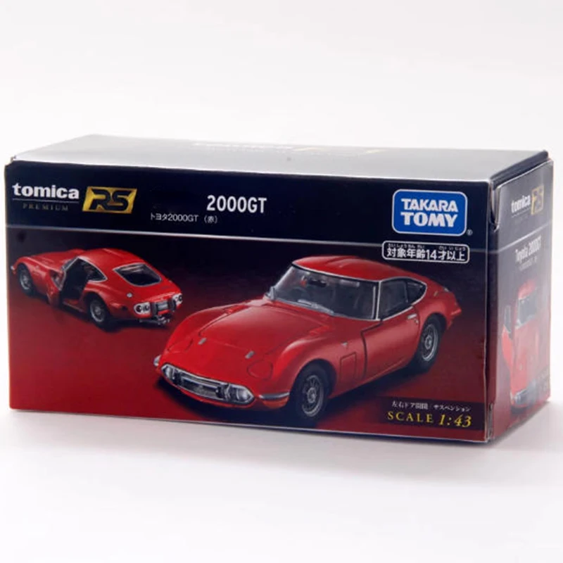 TOMY 1/43 2000GT Two-door Alloy Simulation Red Sports Car Model Static Collection Decorated Holiday Gifts Toys