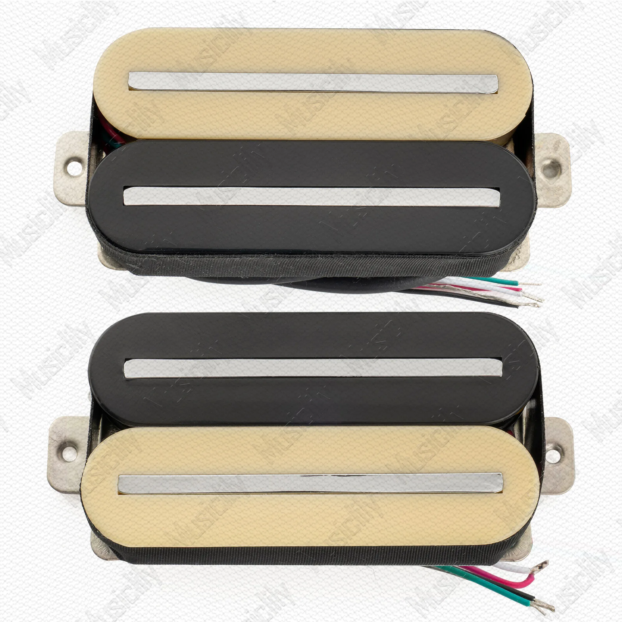 

Best Choice Large Double-rail High-output Ceramic Magnet Coil Pickup r Neck Bridge For Electric Guitar