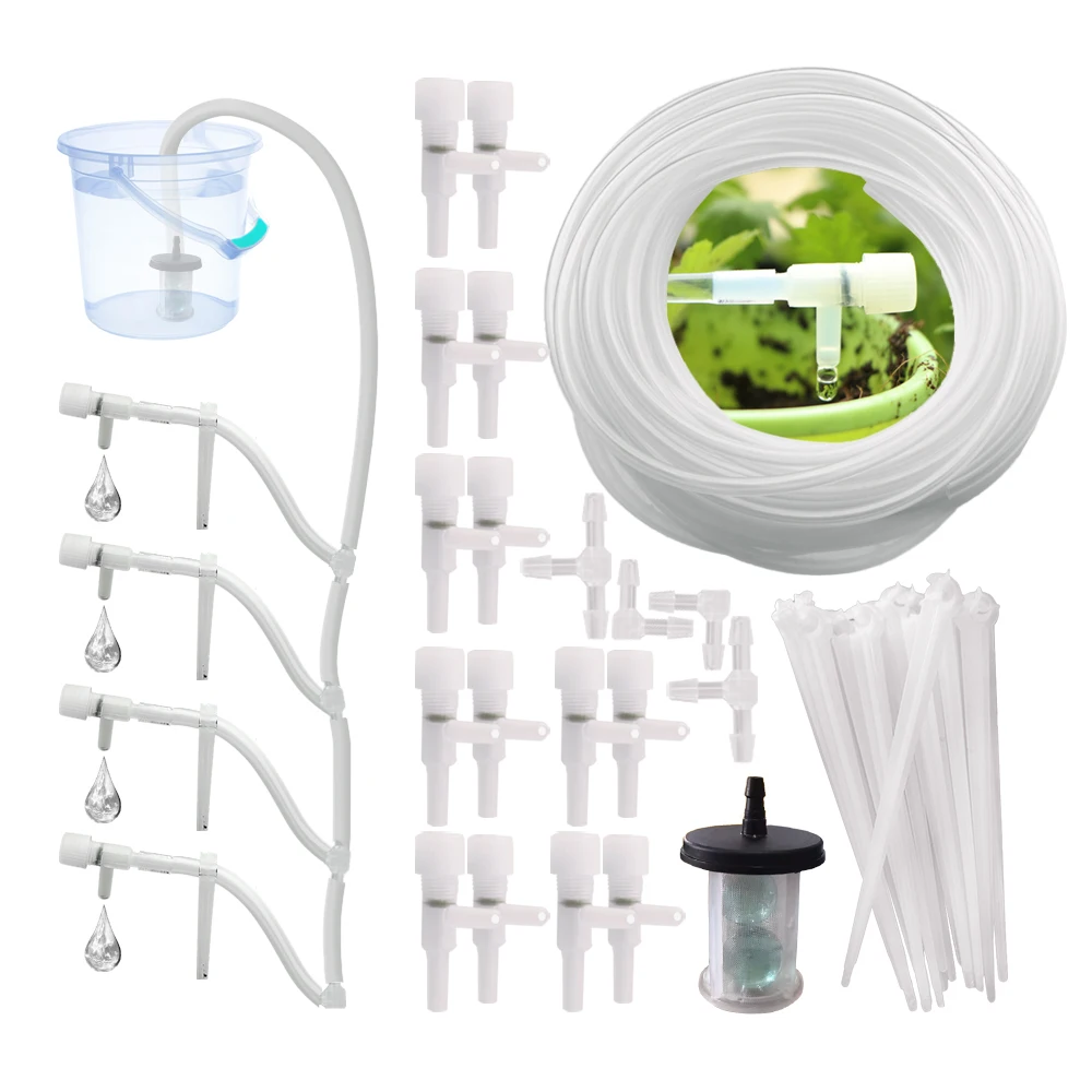 Garden Drip Irrigation Kit with Regulating Valve Potted Plant Watering Device 4/7mm Hose Watering Saving Micro Dripper Greenhous