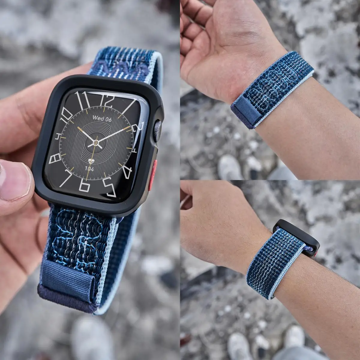 حزام رياضي من النايلون لساعة أبل Ultra3 49mm S11 42/46mm S10 9 8 7 6 5 4 3 سوار حلقة لسلسلة iWatch SE3 Ultra 2 46mm 45m