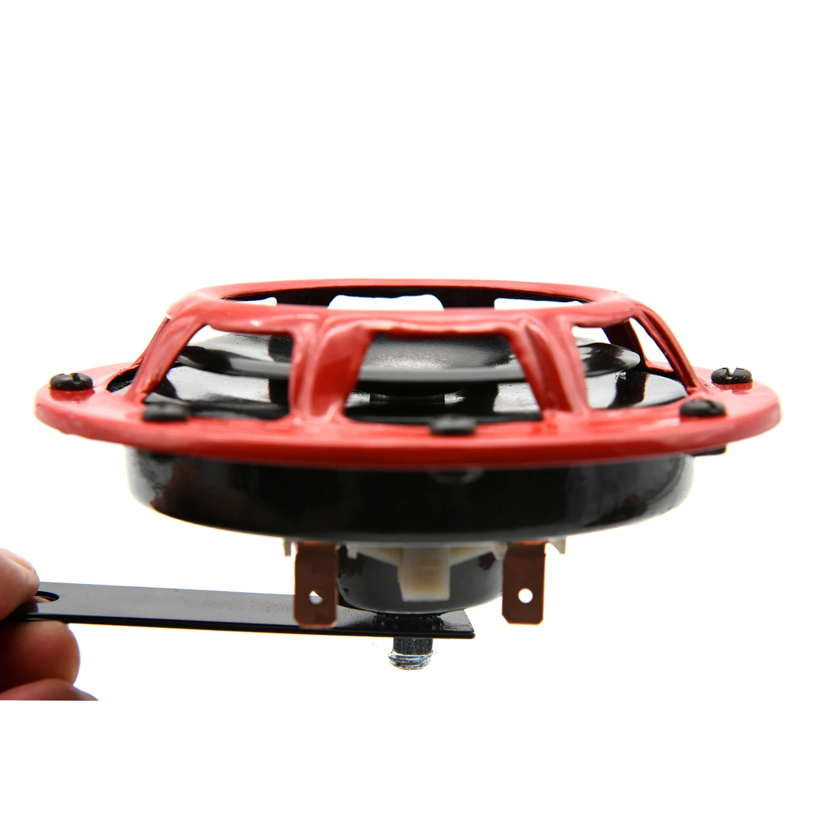 Bocina eléctrica de 12V y 115DB para coche, altavoz fuerte para motocicleta, a la moda, color rojo, accesorios para automóvil