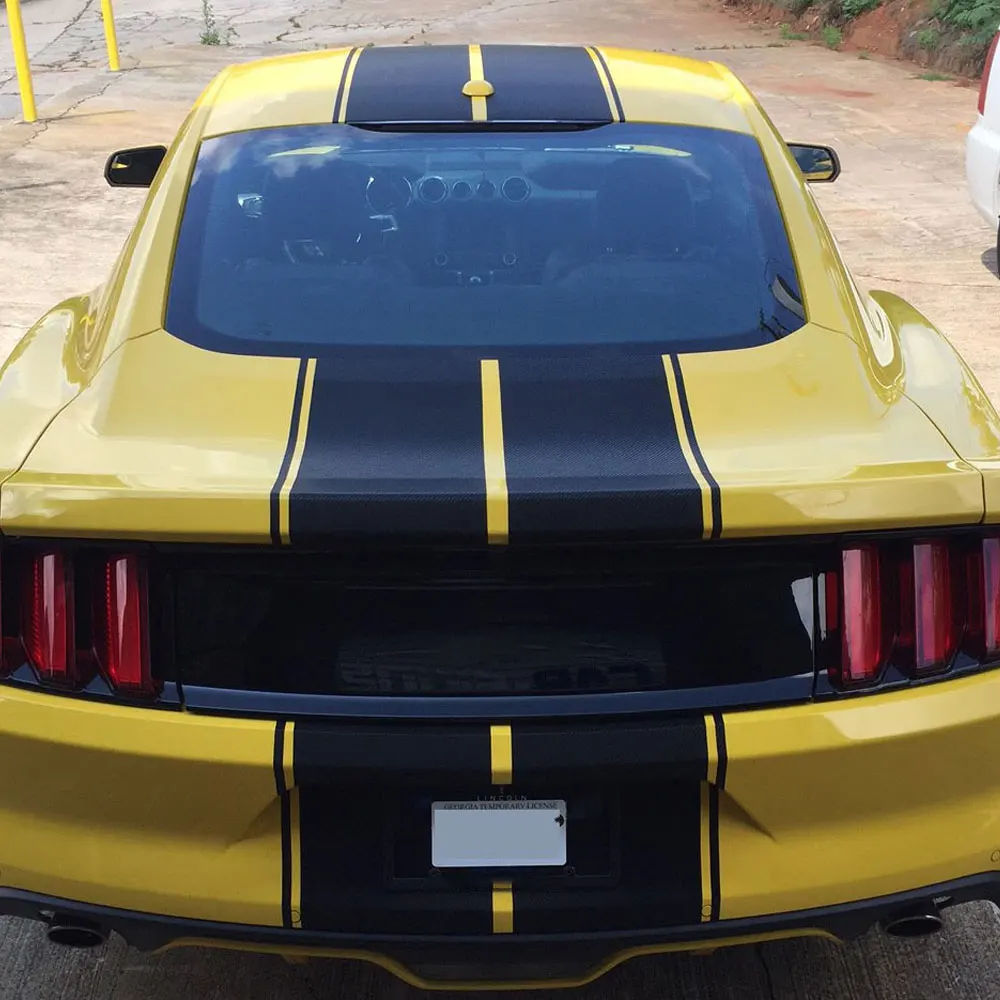 Car Hood Roof Tail Whole Racing Sport Styling Stripes Line Vinyl Stickers For Ford Mustang Ecobosst Shelby GT Tuning Accessories