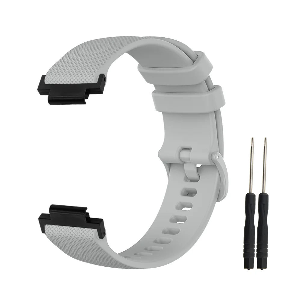 

Watch Band For Garmin Watch 235 Small Checkered Pattern Quick Release Skin-friendly Silicone Adjustable Smart Watch Strap Unisex