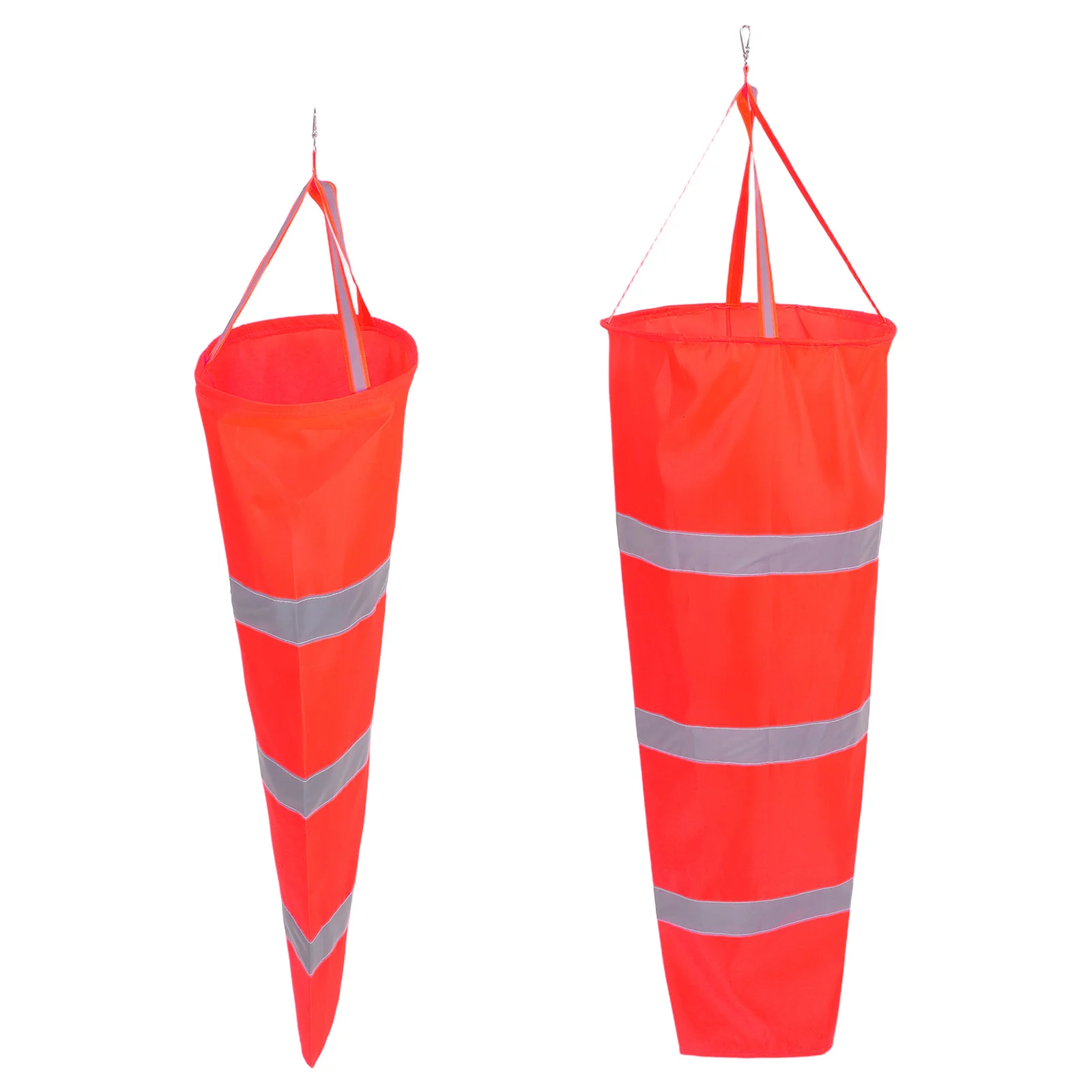 

2Pcs Durable Oxford Fabric Orange Windsock High Visibility Reflective for Outdoor Use Airports Gardens Golf
