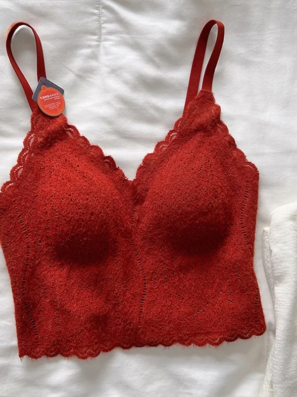 Spitze Strap Weste frauen Innen Tragen Oberbekleidung Inteated Pad Basis irt Sexy Hohl Stickerei Gürtel Slim Fit ort Länge