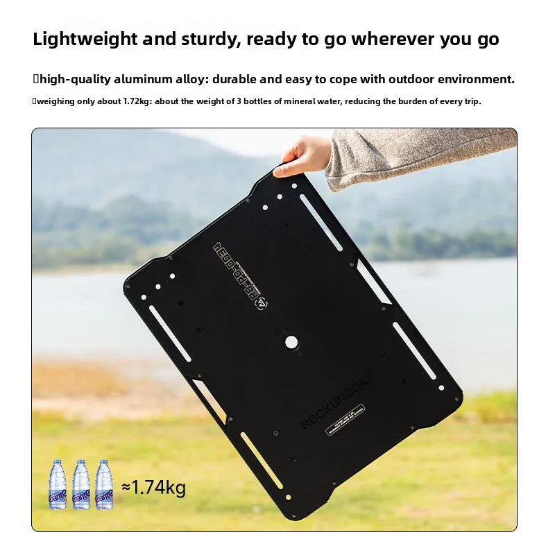 Aluminum alloy portable folding picnic table, height adjustable lightweight camping table for outdoor use, IGT two unit doubl