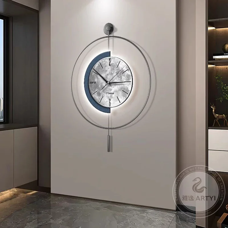 

Interior Minimalist Wall Clocks Metal Bedrooms Design Creative Silent Korean Simple Clock Wall Restaurant Reloj Pared Home Decor