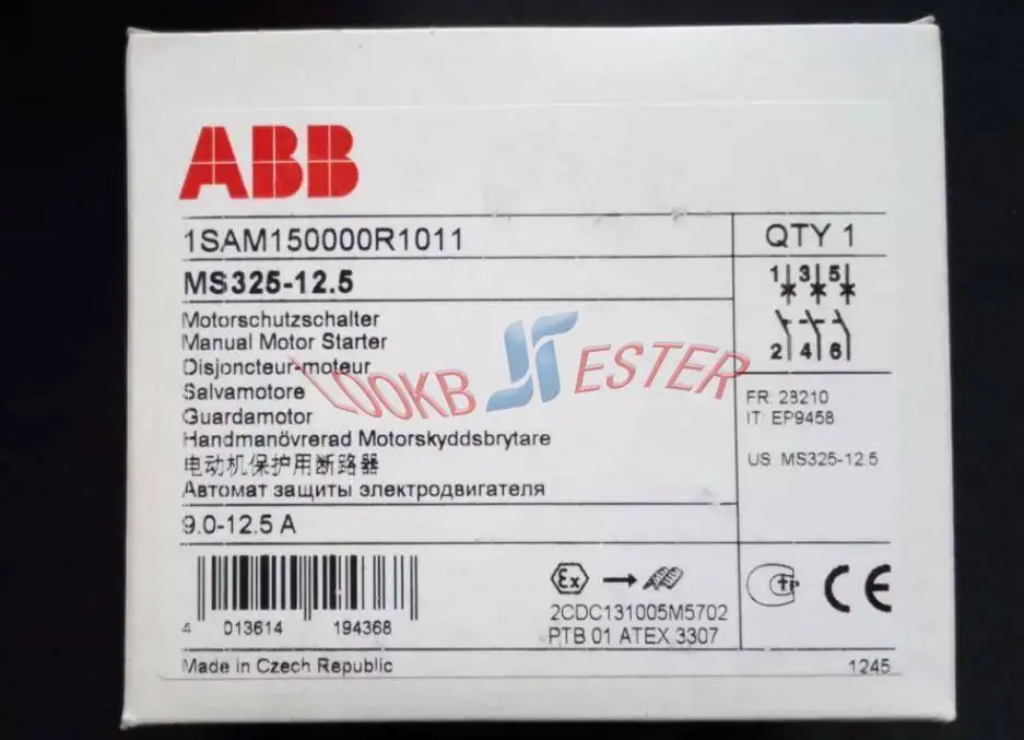 New 1Pcs ABB MS325-12.5 9.0-12.5A Circuit Breaker