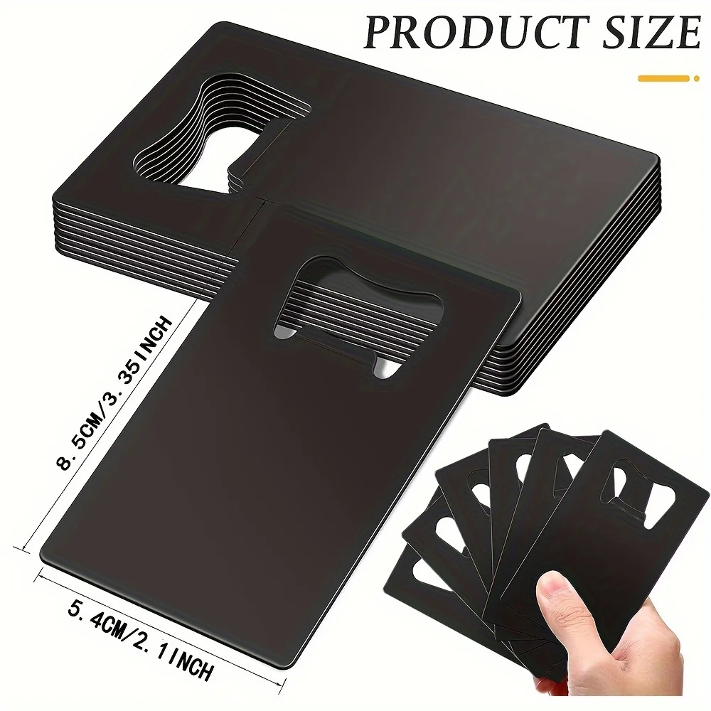 10pcs Credit Card Bottle Opener, Poker Groomsmen Wallet, Stainless Steel Beer Bottle Opener For Wallet And Pocket,Can Be Carved