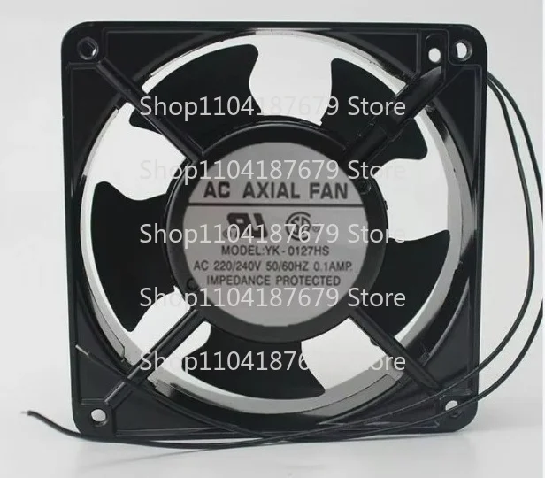 1pcs For YOURKEY AC Axial Fan YK-0127HS AC 220/240V 0.1A 12038 12CM 2 Wire