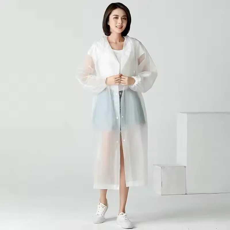 2026New Hooded Rain Coat Women Men Impermeable Thickened Waterproof Tourism Outdoor Hiking Rain Poncho Outdoor Products