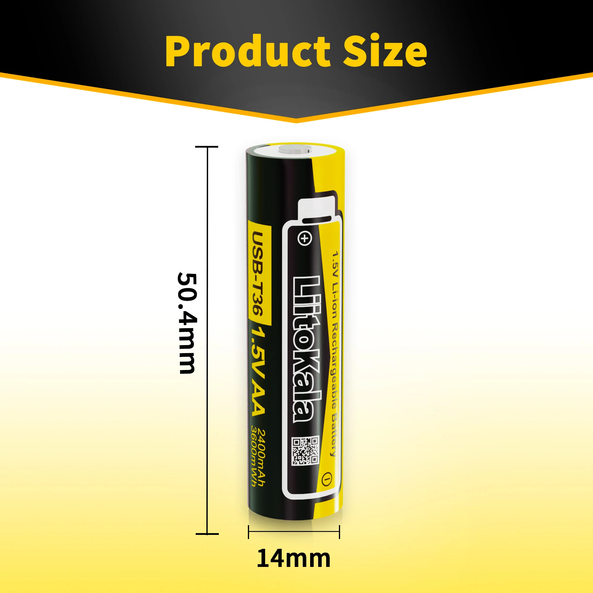 Liitokala USB-T36 1,5 V AA 3600 mWh akumulator litowo-jonowy 1200 cykli bateria typu C AA 2400 mAh z kablem USB 4 w 1 — zdjęcie 5