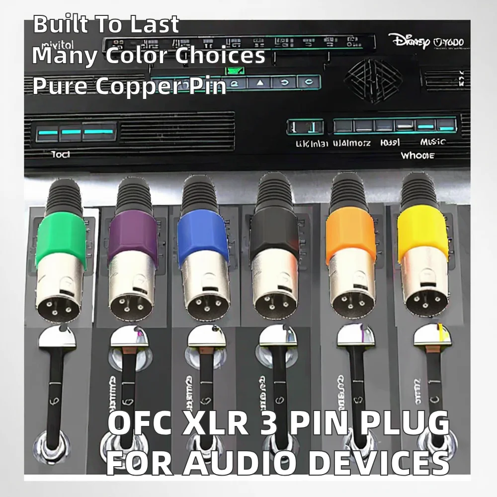 Aluminum Housing 3P Copper Contact 12V Female XLR Connectors for Microphone Mixer Speaker DMX Audio & Video