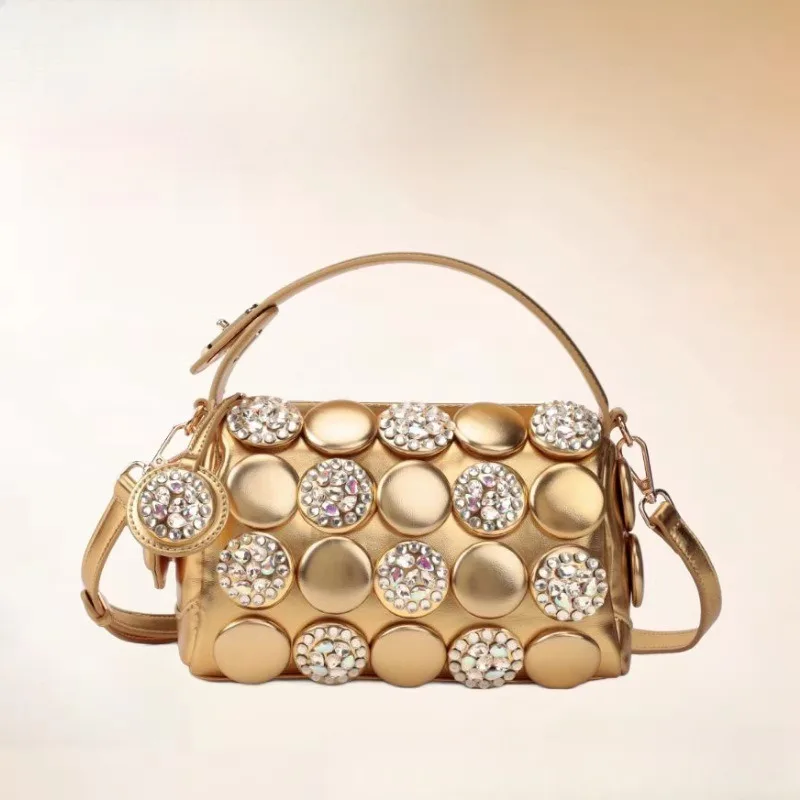 

Новая сумка JIOMAY 2026 Boston с кристаллами и стразами для женщин, уникальная маленькая сумка-тоут, роскошная сумка через плечо с верхней ручкой