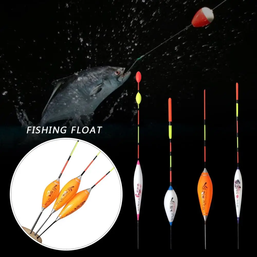 Luz de pesca de día y noche, flotador de peso, cola Bobber, flotadores de pesca en roca, madera de Paulownia, deriva Vertical, aparejos de pesca en hielo portátiles
