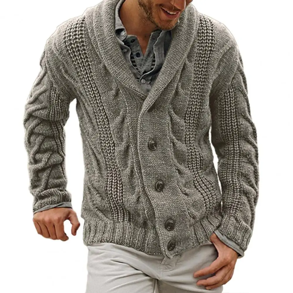 

Fashionable Men Knitwear Stylish Men's Winter Cardigans Fashionable Cotton Blend Knitted Sweaters with Button for Autumn