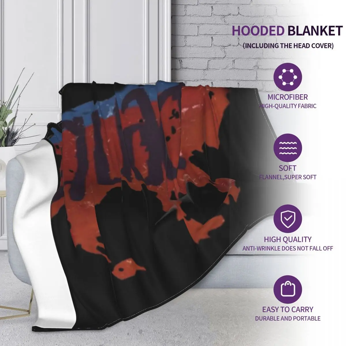 Life Is Strange 2 Sean Blanket Diaz's Hoodie Wolf Squad game Big With Hood Fleece Blanket Sofa Super Soft Cheap Bedspread