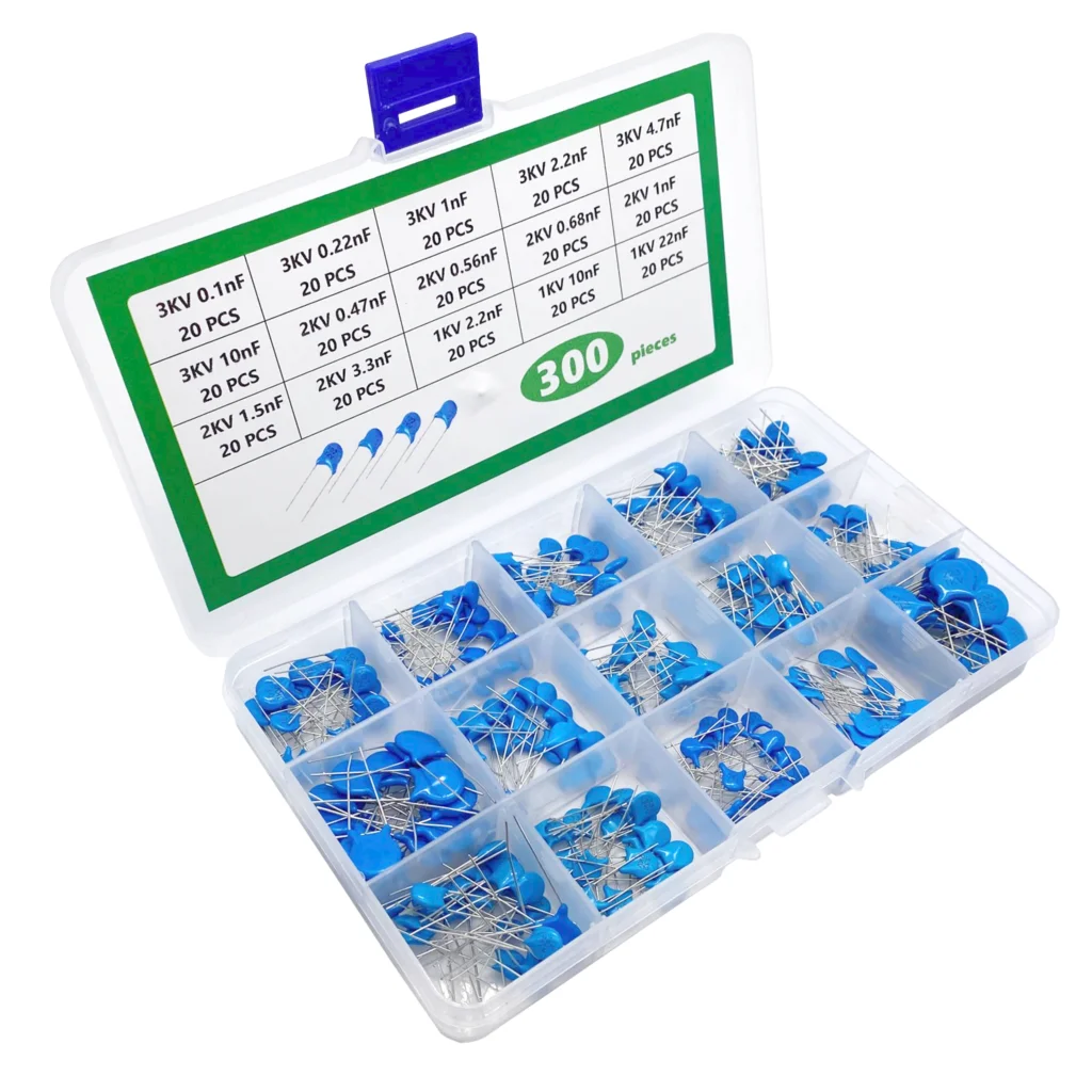 

Ceramics Capacitor Kit 15Values*20pcs=300pcs 223 103 222 332 152 102 681 561 471 472 221 101 0.1/0.22NF 1KV 2KV 3KV High Voltage