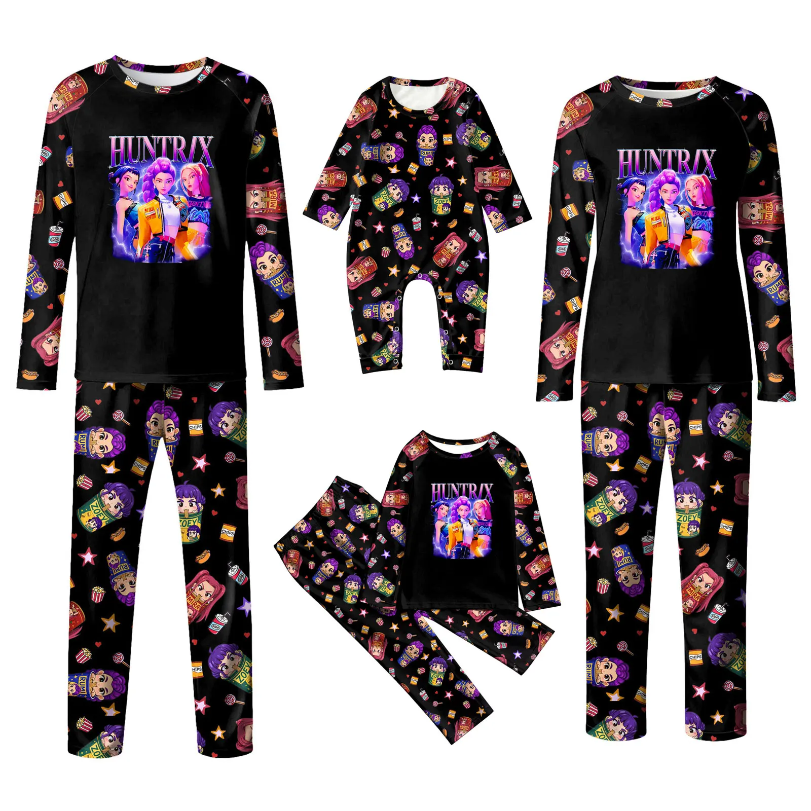 

Уютная одежда для сна для отца, рождественский пижамный комплект для семьи, длинные брюки с длинными рукавами, домашние костюмы для отдыха Kpop, охотник на демонов, тип A