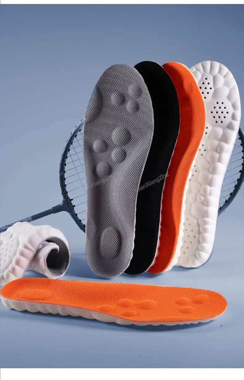 Popcorn Cloud 4D-Einlegesohlen, Plantarfasziitis-Entlastung, Einlegesohle, Fußgewölbeunterstützung, orthopädische Einsätze, Stoßdämpfung, warme Winterpolster – Detail 11