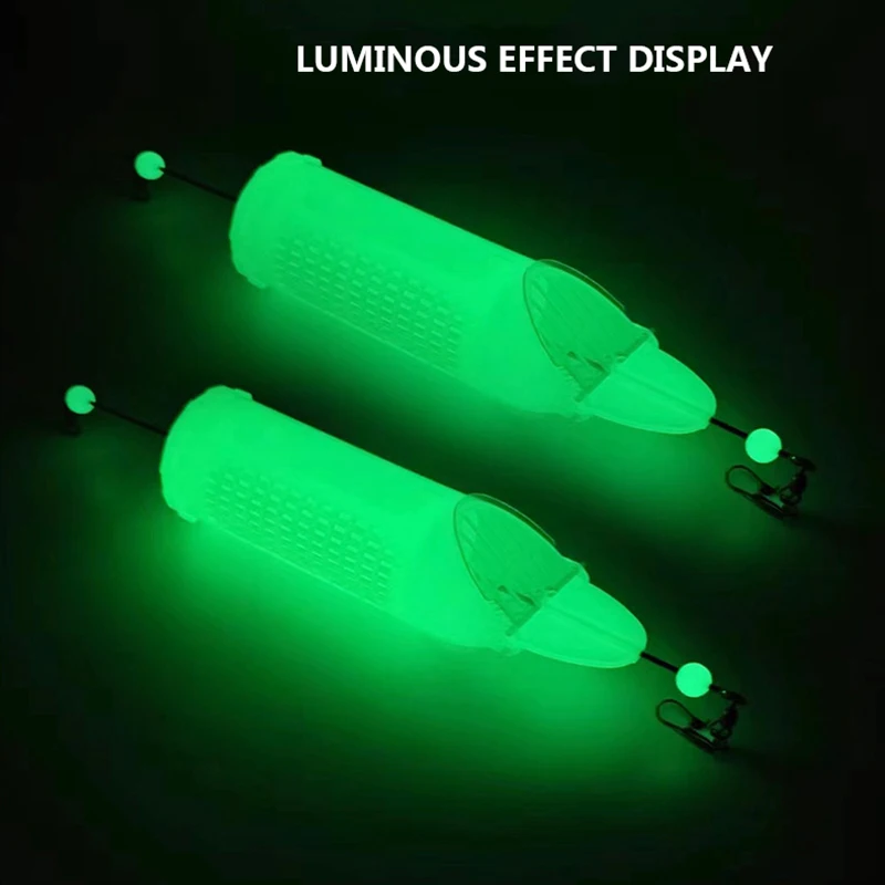 قابلة لإعادة الاستخدام البلاستيك الصيد الطعم قفص مضيئة الصيد المغذية حامل الطعم فخ سلة جذب الأسماك الروبيان معالجة أداة إغراء أقفاص