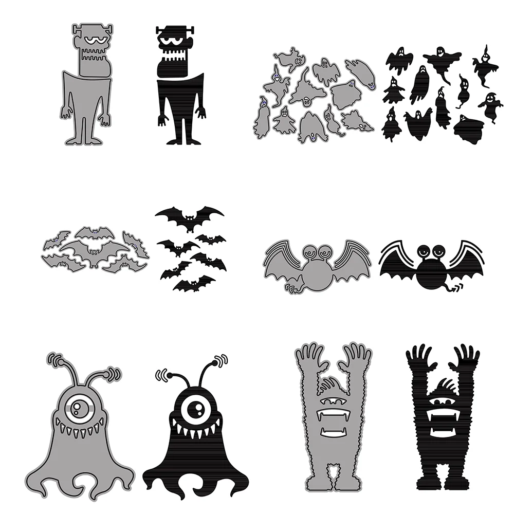 Halloween-Metall-Stanzformen, Prägung, gestanzt, 2024, neu, für DIY-Kartenherstellung, Scrapbooking, Bastelbedarf