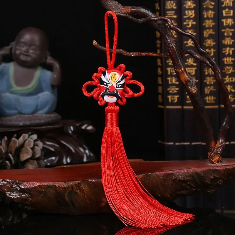 Beijing Opera Chinese Knot Traditional Hanging Tassels Ornaments Gifts Lucky Car Pendant colorful Keychain Festive Decoration