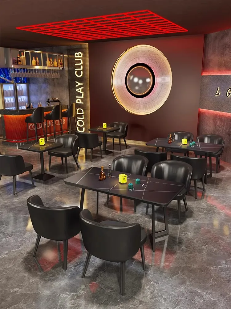 Bar tables and chairs Iron commercial furniture for catering, music, coffee or sofas
