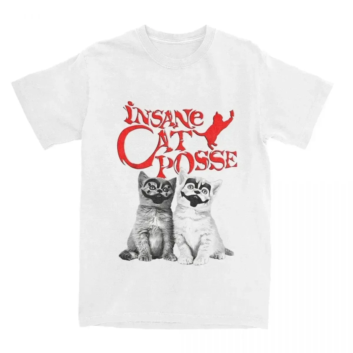 Insane Cat Posse Halloween T Shirts for Men Women Tops Casual Comfort Short Sleeve Harajuku Couple Print T-shirt Gifts
