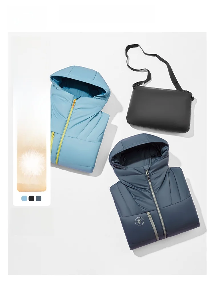 

Мужская зимняя куртка Snow Flng 2026 для активного отдыха, с капюшоном, на пуху, разноцветная, теплая, удобная, из нейлона, молодежная, модная