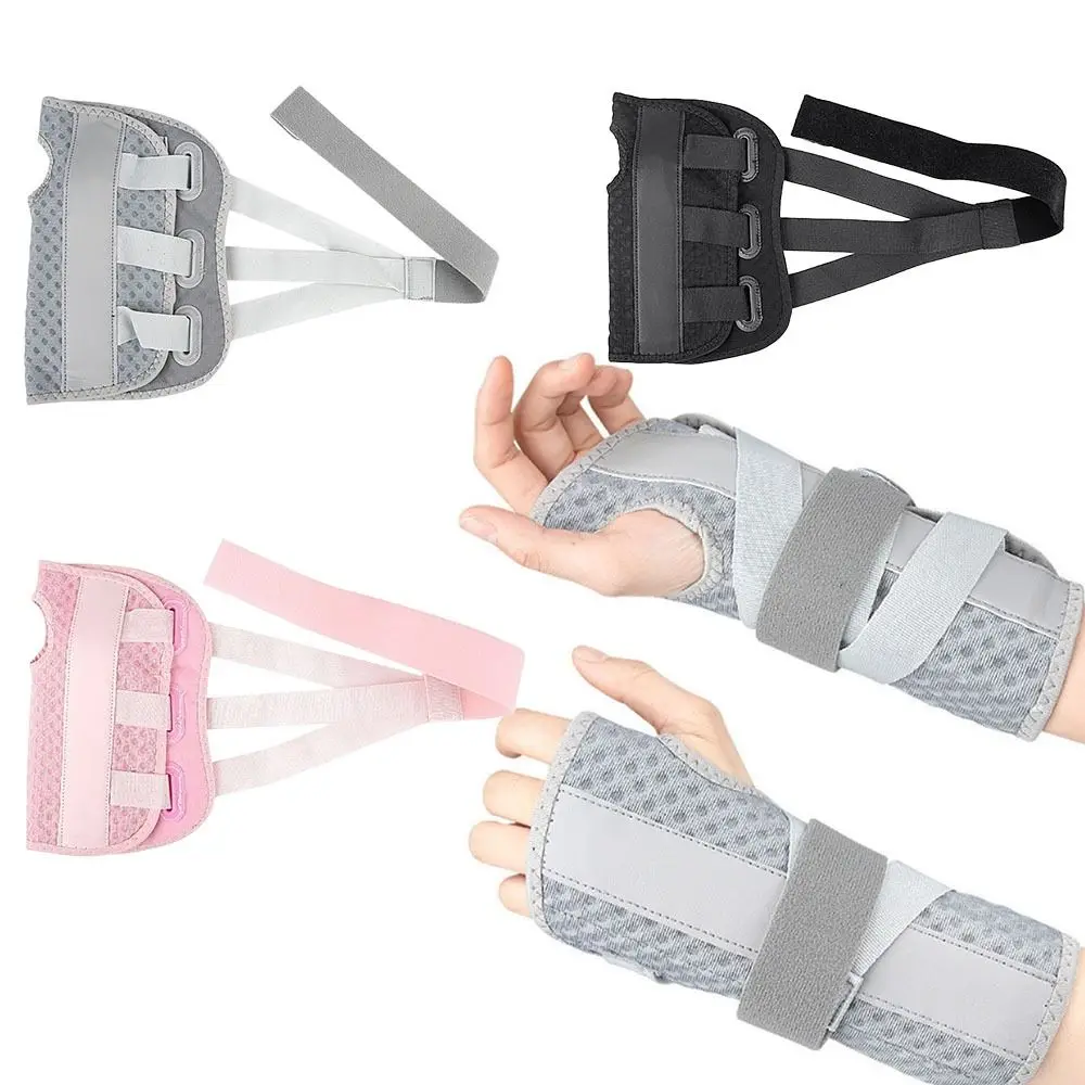 

Double Aluminum Plate Support Wrist Fixed Strap Breathable Adjustable Pressure Wrist Brace Splint Protector Hand Protect Stable