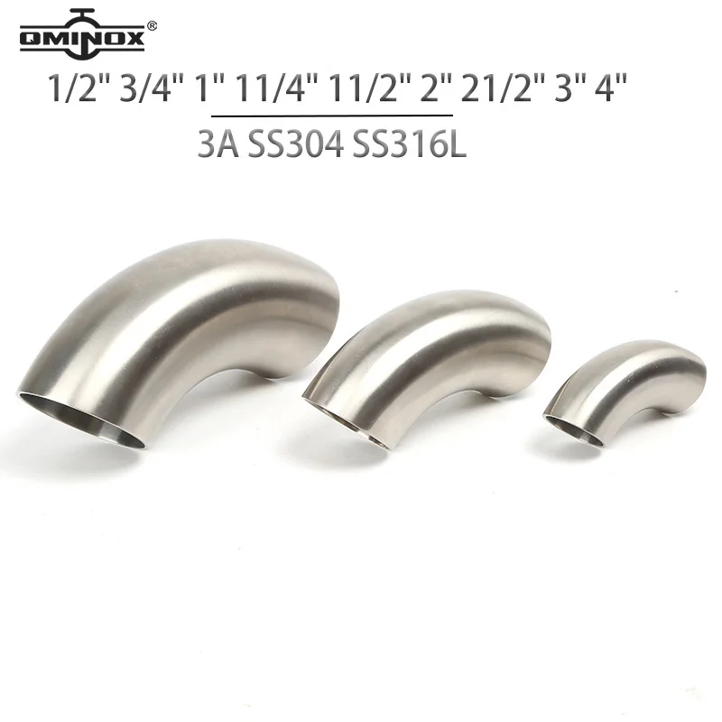 

Высококачественный 3А 90-й серии ° Отводы санитарные из нержавеющей стали SS304/SS316L, 3A, 90 градусов, 1/2"-4 дюйма ° Угловой фитинг