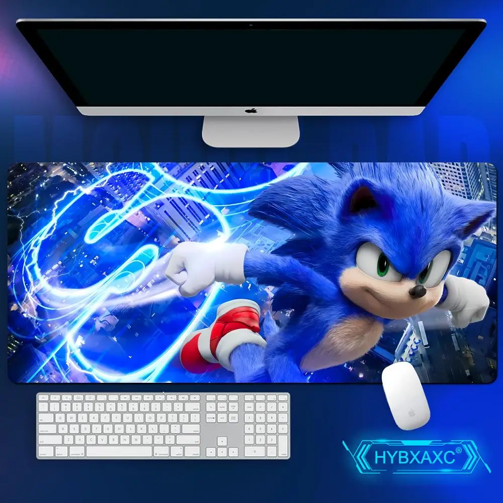 Game S-Sonic The H-Hedge-hog Big Mouse Pad Non-Slip Rubber Computer Mat Gamer Balance Decoracion Desk Mat Laptop Office Large