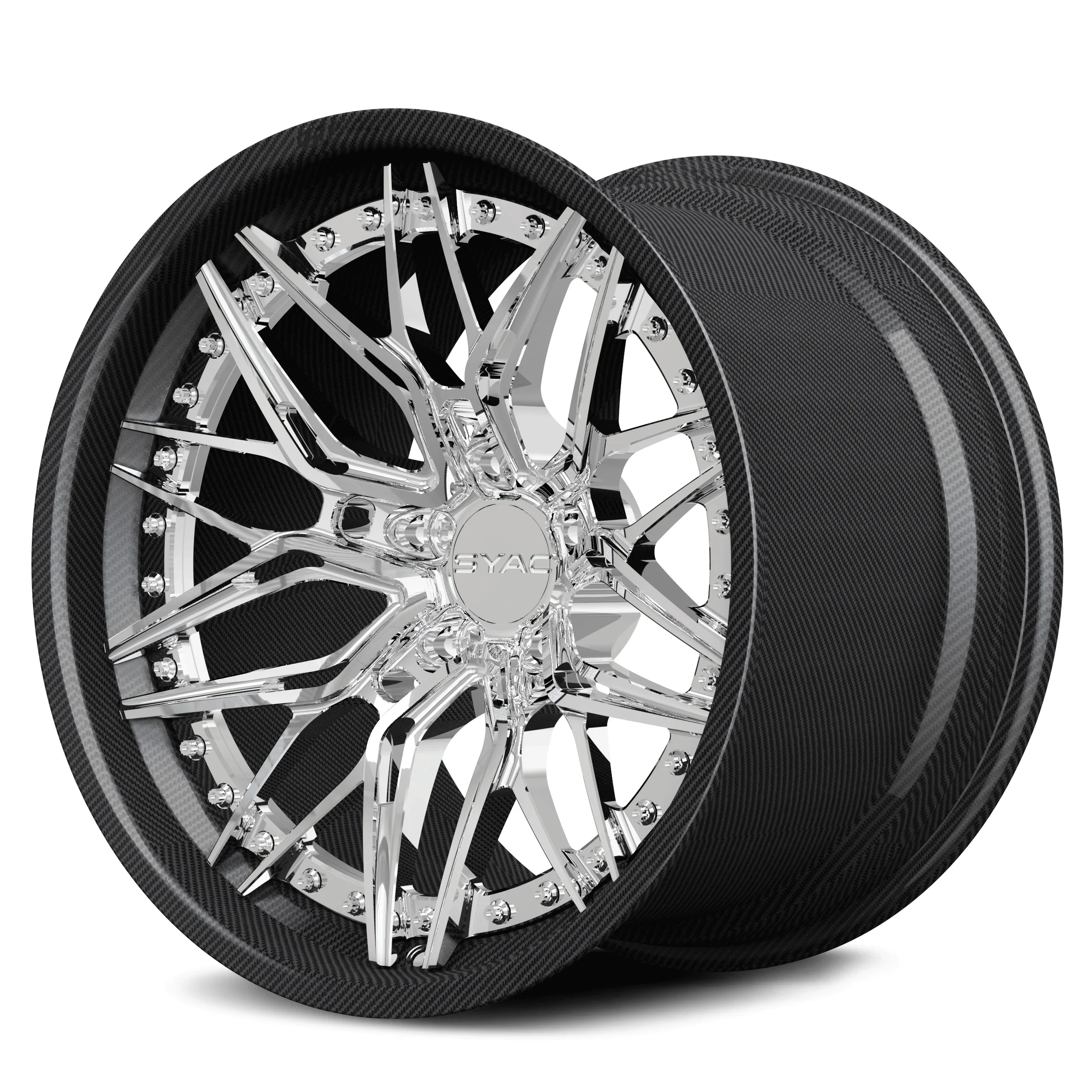 17-23-дюймовые двухсоставные кованые диски из карбона, PCD 5x112 5x120, легкосплавные колесные диски для автоспорта, тюнинг-детали