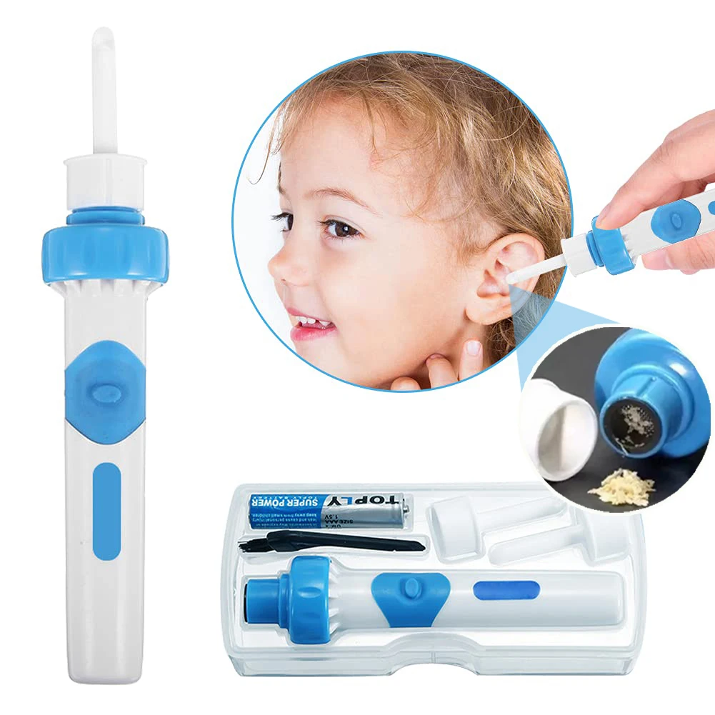 Earwax Removal,Ear Cleaner,Automatic Electric Vacuum Ear-Pick Clean Tools Set Safe Comfortable Easy Earwax Remover Adults Kids