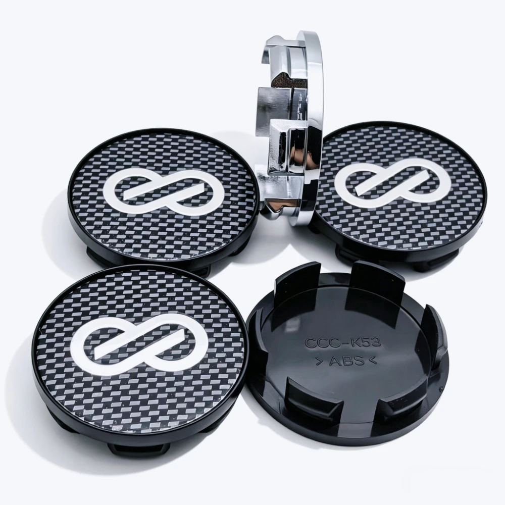 

4pcs 53mm Clips 48mm Car Wheel Center Caps Hub Cap ENKEI Logo Emblem Rim Hubcaps Dust Cover Wheels Cap Replace Car Accessories