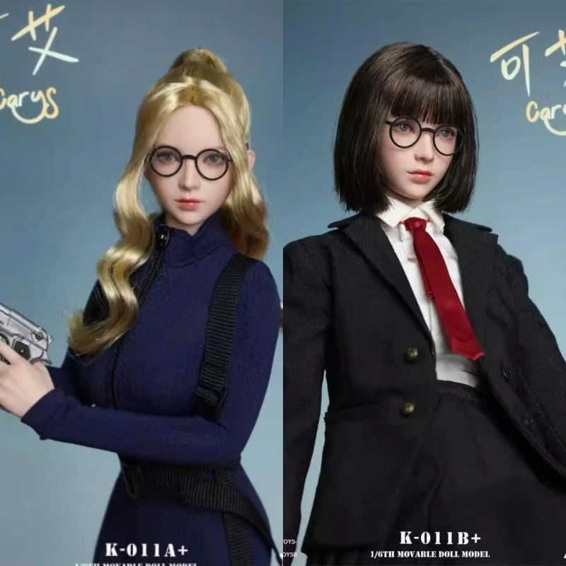 

Pre-sale JKTOYS 1/6 Scale K-011 Female Soldier Movable Eyes Wear Glasses Beauty Head Sculpt Fits 12'' Action Figure Body Dolls