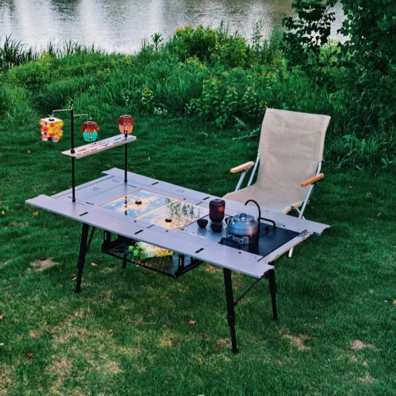 Lightweight Aluminum Alloy Table Ultralight Folding Camping Desk Picnic Tactical IGT New Camping IGT Table igt 5 Unit Table