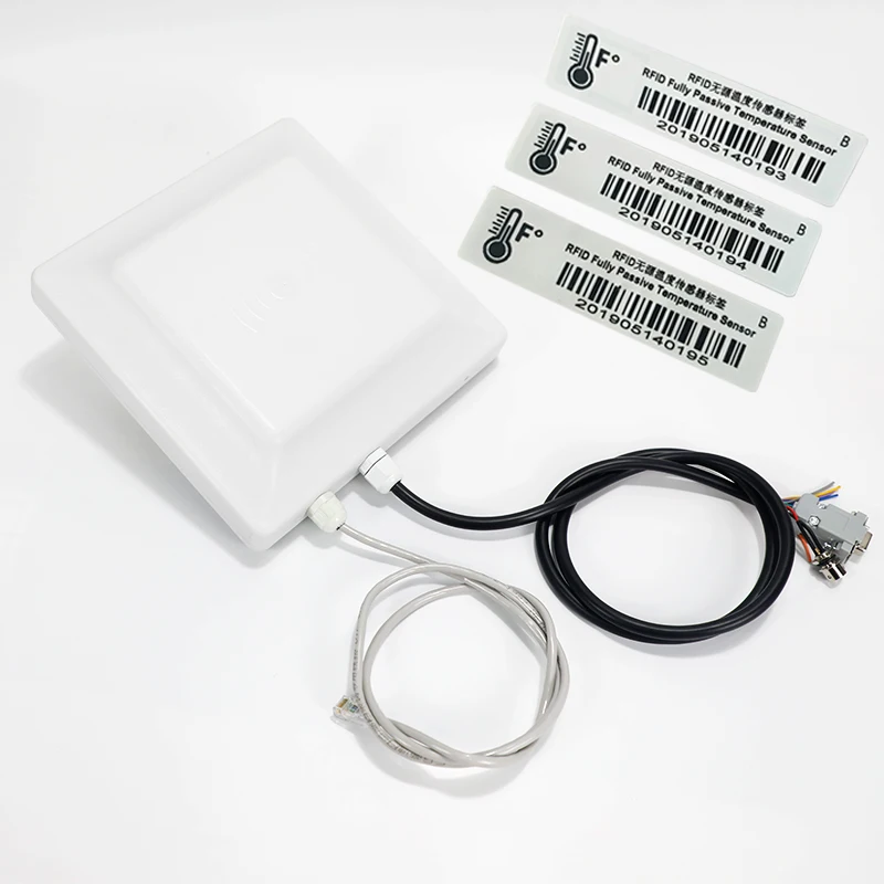 FONKAN UHF 860-960MHZ Rfid Integrated Reader Read Industrial Passive Temperature  Sensor Tag 2M Remote Measurement