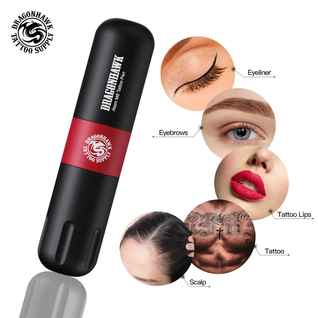 

DRAGONHAWK M8 Wireless Tattoo Machine 3.5mm Stroke Powerful Rotary Pen Makeup Lips Eyebrow for Tattoo Body Artist