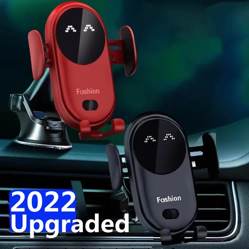 

Беспроводное автомобильное зарядное устройство для iPhone 17 16 15 14 13 12 11 XR, Samsung S23 S22, Xiaomi с быстрой зарядкой, инфракрасным датчиком и держателем для телефона