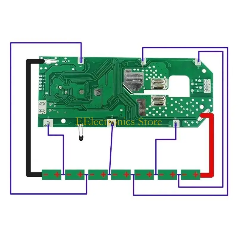 B03C Battery Shell for V10 Vacuum Rebuild Repair, 7 Cell 18650 Housing with Charging Protections Board, Split Case Parts and