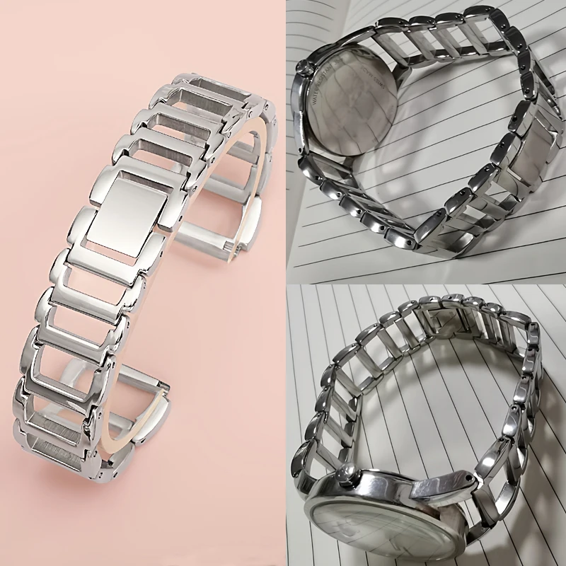 CK 시계용 16MM 솔리드 스테인레스 스틸 시계 밴드 캘빈 클라인 K3G231/236 K2Y231 교체용 손목 밴드 스켈레톤 시계 팔찌